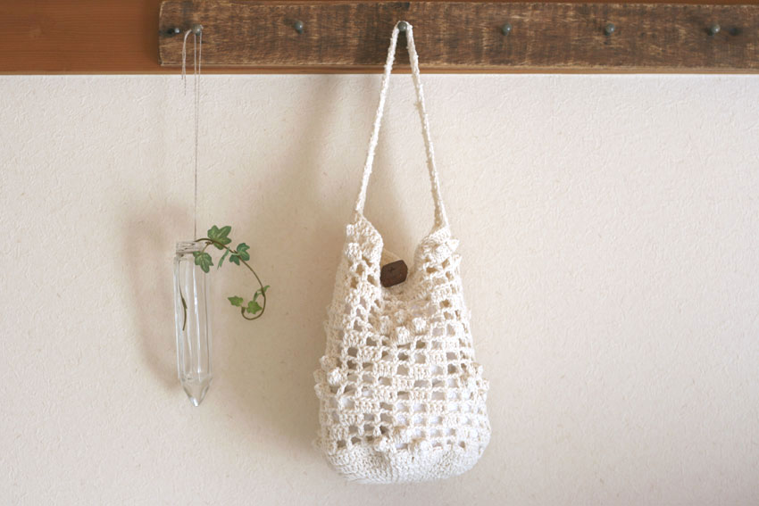 かぎ針編み ポップコーン編み バッグ