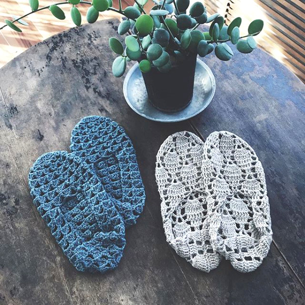 「夏のかぎ針あみこもの」フットカバー