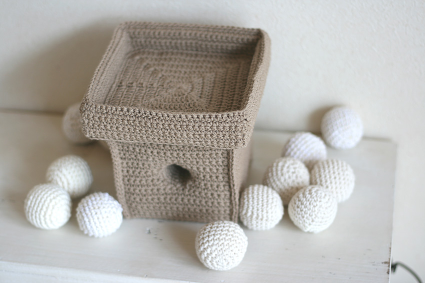 かぎ針編み 月見だんご 三方