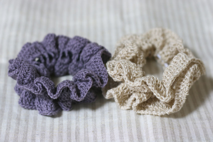 かぎ針編み シュシュ