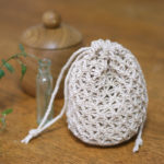 かぎ針編み 麻の葉きんちゃく