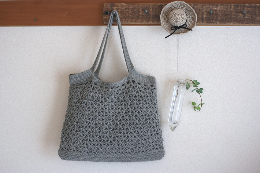 かぎ針編み 横長トートバッグ
