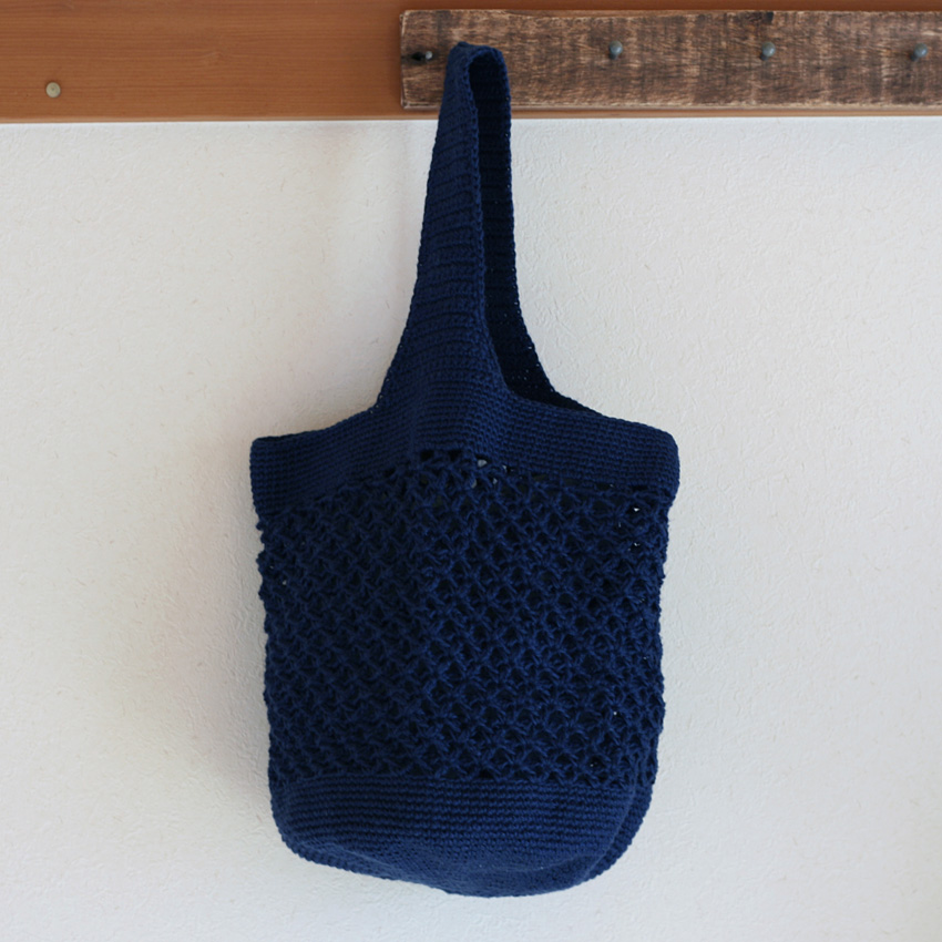 かぎ針編み 麻の葉ワンショルダー