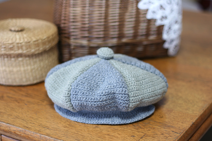 かぎ針編み キャスケット 正面