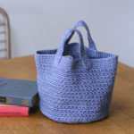 かぎ針編み シンプル丸底バッグ