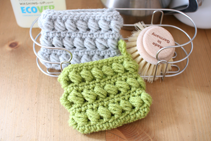 かぎ針編み アクリルたわし2色