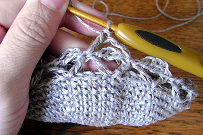 かぎ針編み 麻の葉模様Ⅱ ⑩麻の葉模様の2段目に進みます