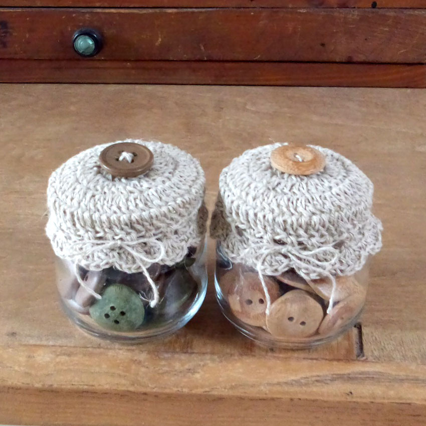 かぎ針編み おめかし小瓶のふた