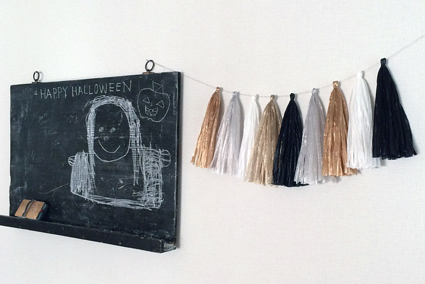 エコアンダリヤで 大人カラーのフラックガーランド