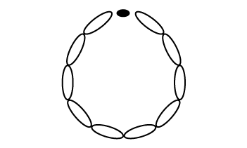 かぎ針編み くさりを引き抜いてわにする