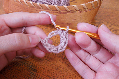 かぎ針編み わ編み [12] 6目編めました