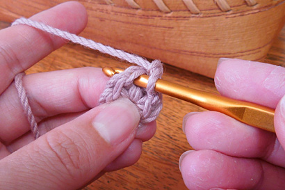 かぎ針編み わ編み [26] 針を入れました