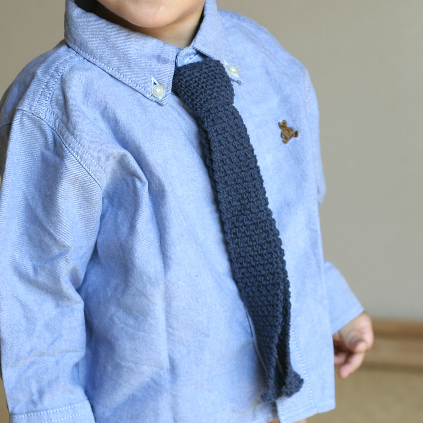 かぎ針編み 子どもニットタイ