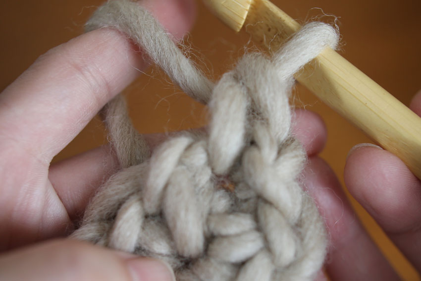 かぎ針編み こま編みができました