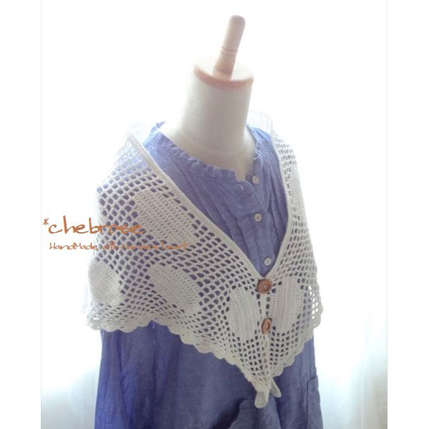 *chebroseさんの「水玉三角ストール」