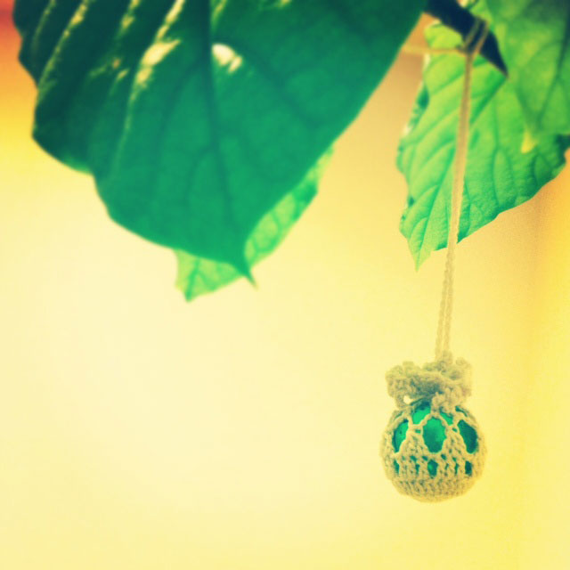 almond-latteさんの「小袋ペンダント」かぎ針編み 作品