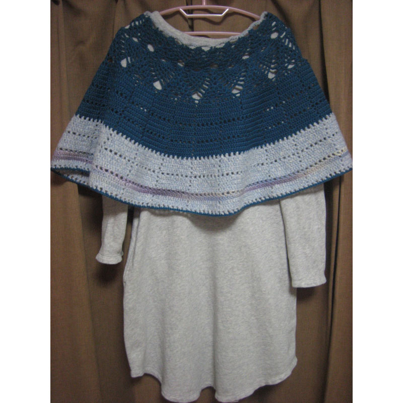 seazooさんの「パイナップル・ポンチョ」かぎ針編み 作品