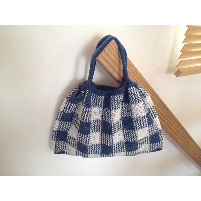 ユカリさんの「ギンガムチェックのギャザーバッグ」