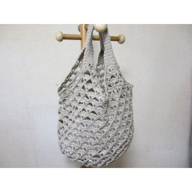 プリティ 60さんの「たっぷり丸底バッグ」かぎ針編み 作品