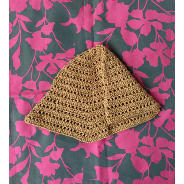 美桜さんの「透かしボーダーハット」かぎ針編み 作品