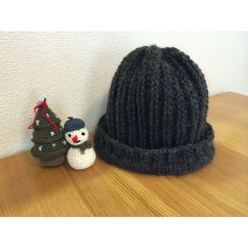 Ricoさんの「親子のリブ模様キャップA」