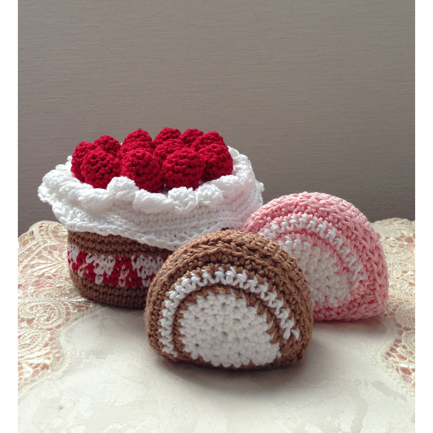 かぎ針編み 美桜さんの「クロッシェ・パティシエのケーキ小箱」