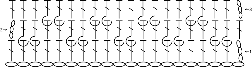かぎ針編み 往復編み_裏引き上げ編み