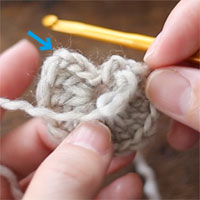 編み目の見方 長編みの立ち上がり