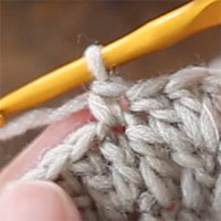 編み目の見方 こま編み1目