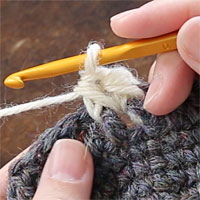 中長編み表引き上げ編み[6] 中長編み表引き上げ編みが編めました。