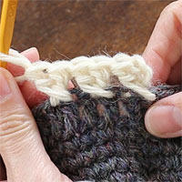 長編み交差[8] 3模様編むとこのようになります。