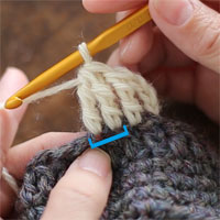 長々編み2目一度[7] 長々編み2目一度が編めました。