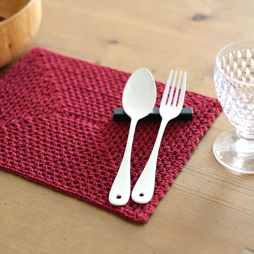 かぎ針編み 編み図 テーブルマット ランチマット