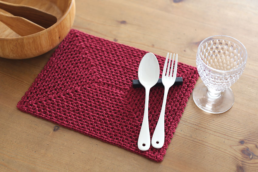 かぎ針編み ランチマットにも