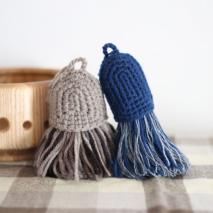 かぎ針編み 編み図 付け替え式はたき