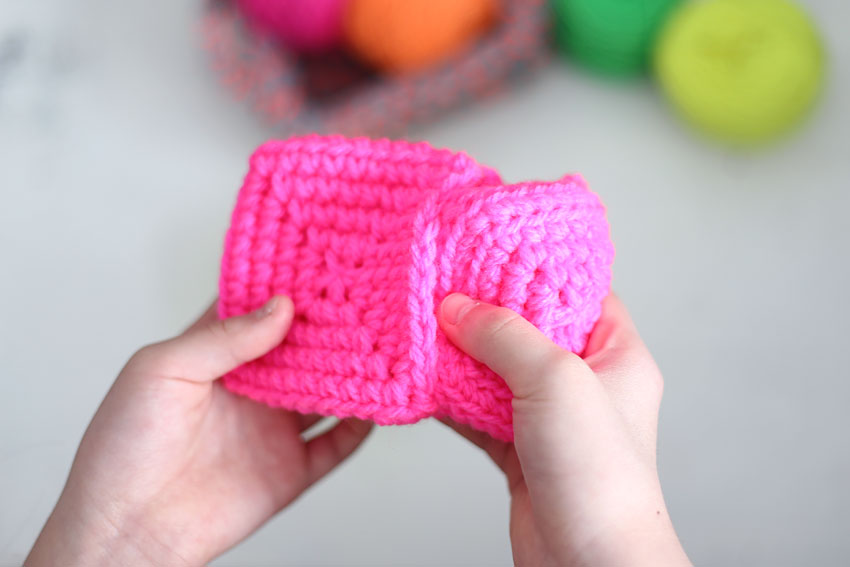 かぎ針編み コインケース 入れ子