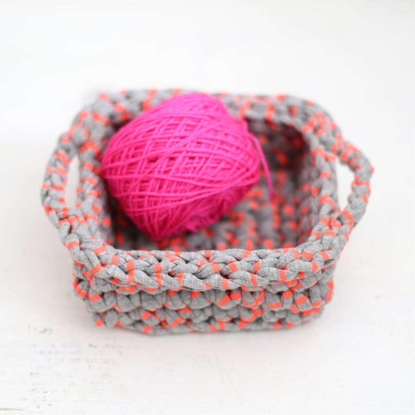 かぎ針編み 編み図 スクエアバスケット