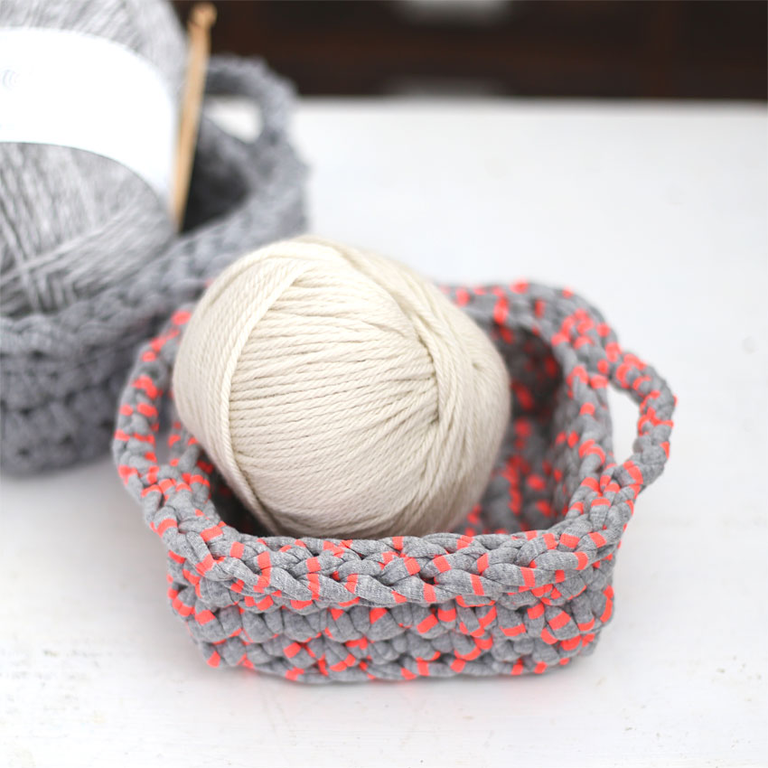 かぎ針編み 編み図 スクエアバスケット