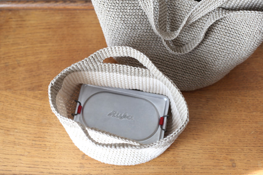 かぎ針編み 基本のマルシェバッグ Sサイズ 使用イメージ