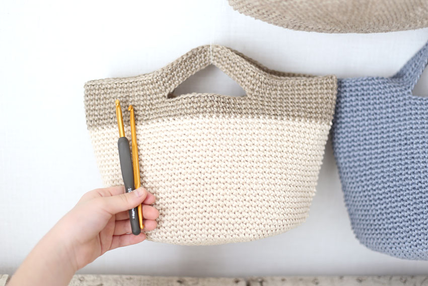 かぎ針編み 基本のマルシェバッグ Sサイズ