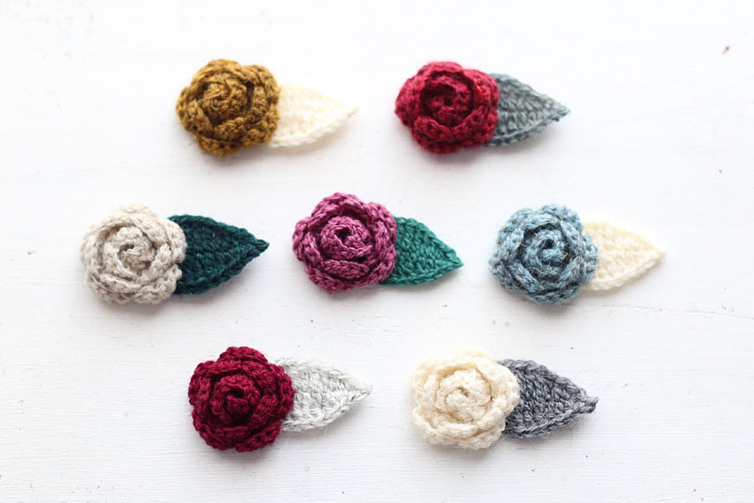 かぎ針編み お花 モチーフ 色とりどり
