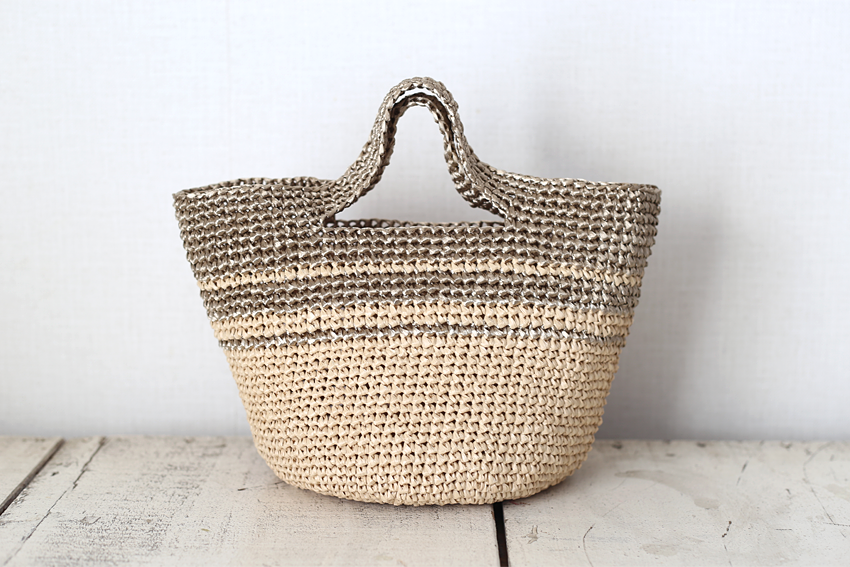 かぎ針編み マルシェバッグ えこあんだりやの作品見本