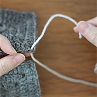 巻きかがり[2]糸端は少し残す