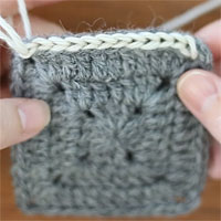 半目の引き抜きはぎ[6]角のくさりは束にすくう