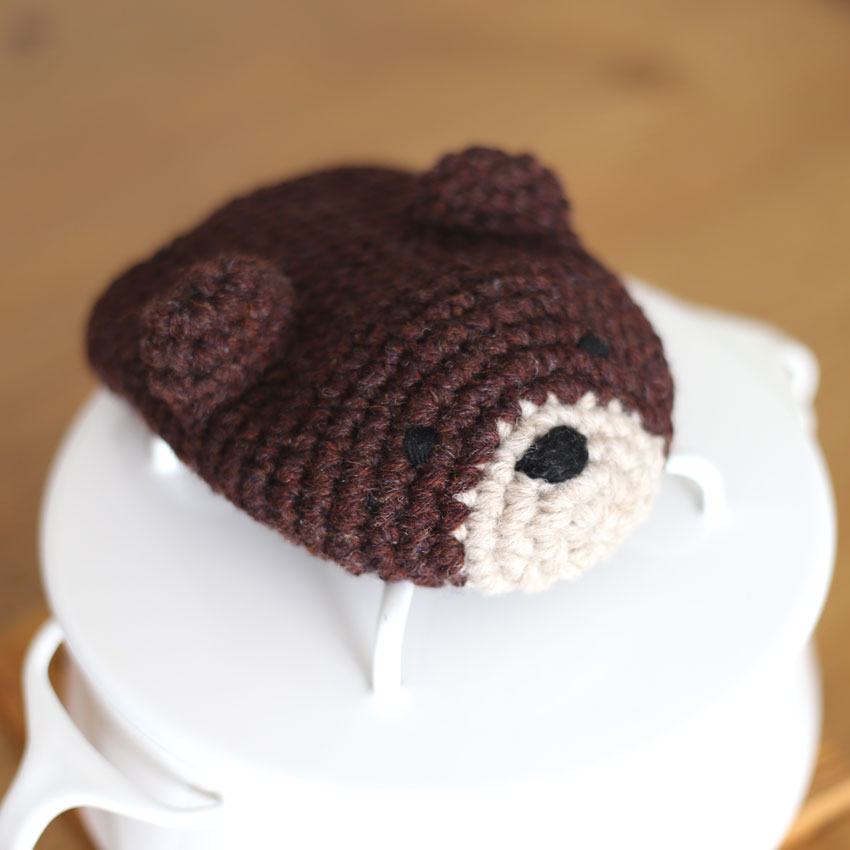 かぎ針編み無料編み図 くまパペット