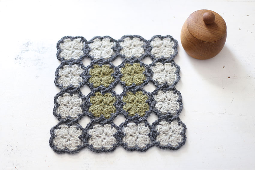 かぎ針編み モチーフつなぎ作品例