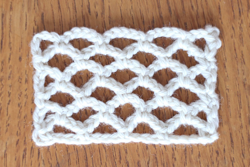 ネット編み 編み地