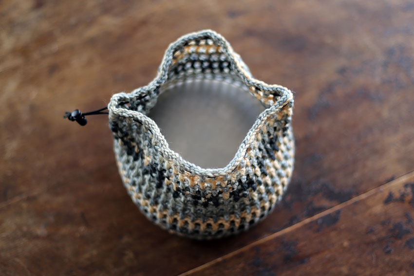 かぎ針編み クッカー 巾着 ケース クッカー入れ