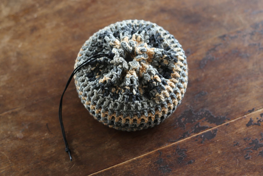 かぎ針編み クッカー 巾着 ケース メッシュ 袋