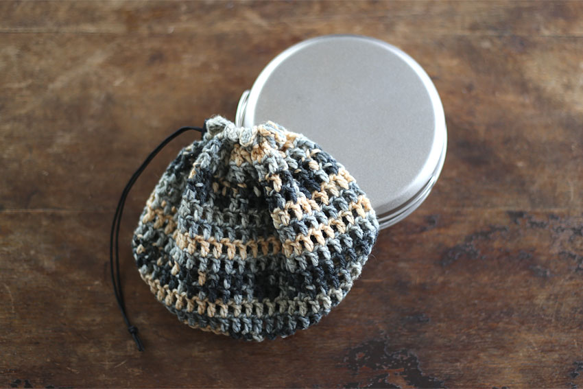 かぎ針編み クッカー 巾着 ケース